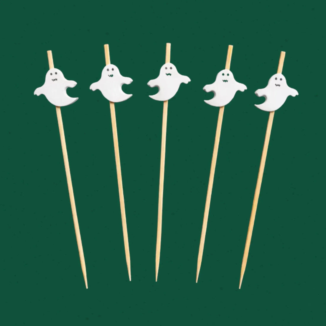 Ghost cocktail picks for Halloween cocktail garnishes