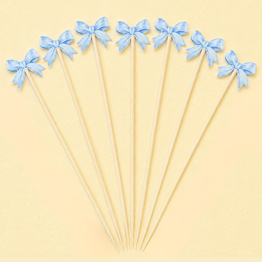 Blue Bow Cocktail Picks