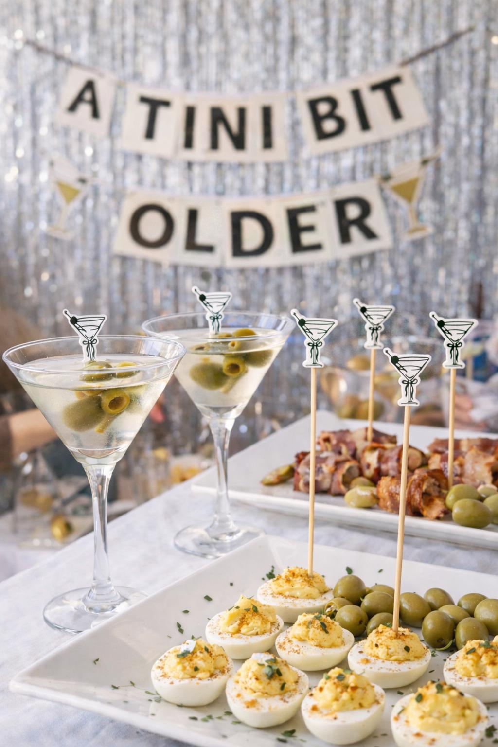 Dirty Martini Cocktail Picks