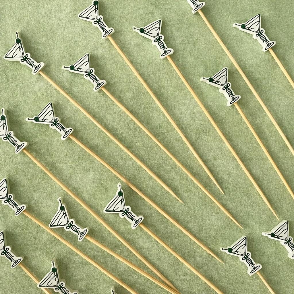 Dirty Martini Cocktail Picks