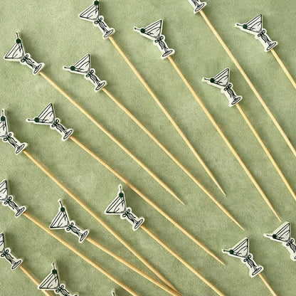 Dirty Martini Cocktail Picks
