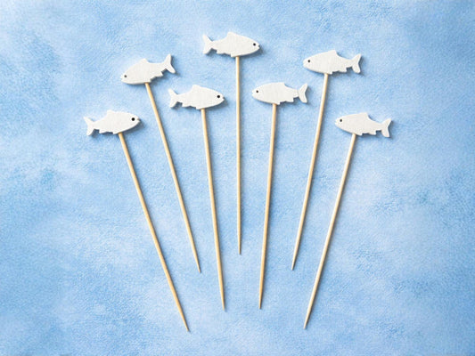 White Fish Cocktail Picks