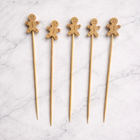 Gingerbread Cocktail Picks