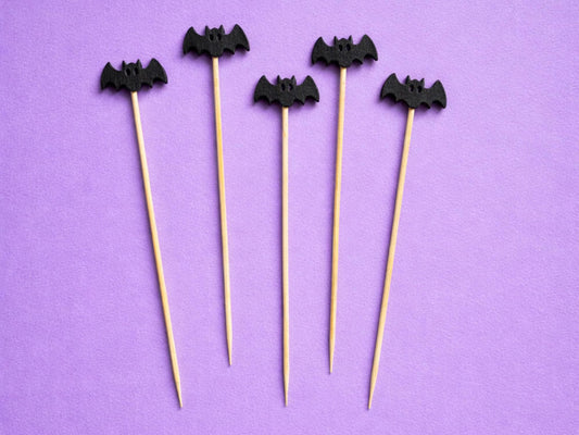 Halloween Bat Cocktail Picks
