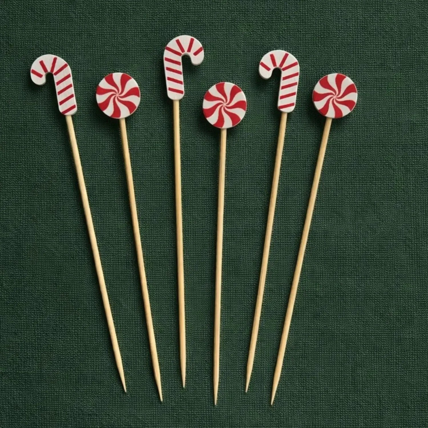 Holiday Host Kit from Sip & Shell: candy cane cocktail picks