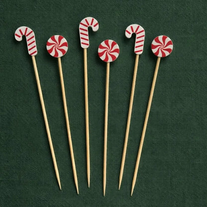 Holiday Host Kit from Sip & Shell: candy cane cocktail picks