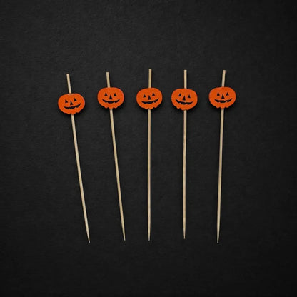 Halloween Bar Kit from Sip & Shell: pumpkin cocktail picks