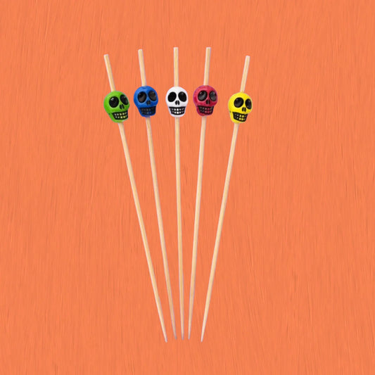 Colorful Skull Cocktail Picks