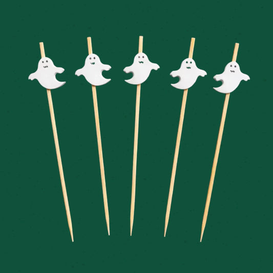 Halloween ghost cocktail picks by Sip & Shell