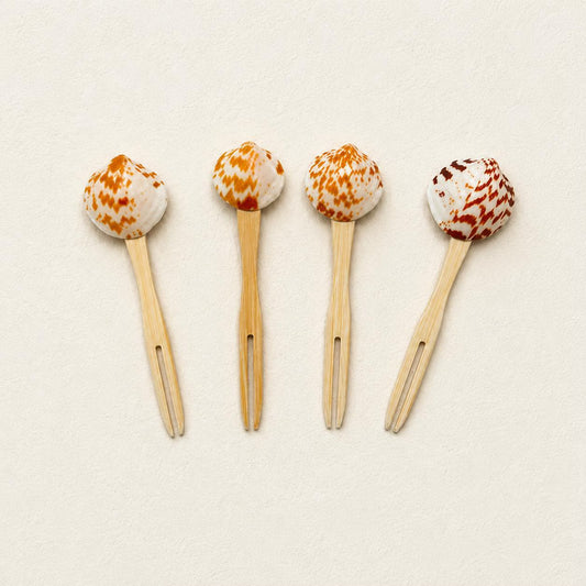 Shell Mini Appetizer Forks