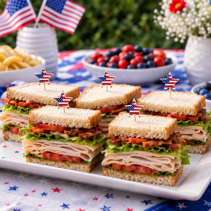 American Flag Star Cocktail Picks