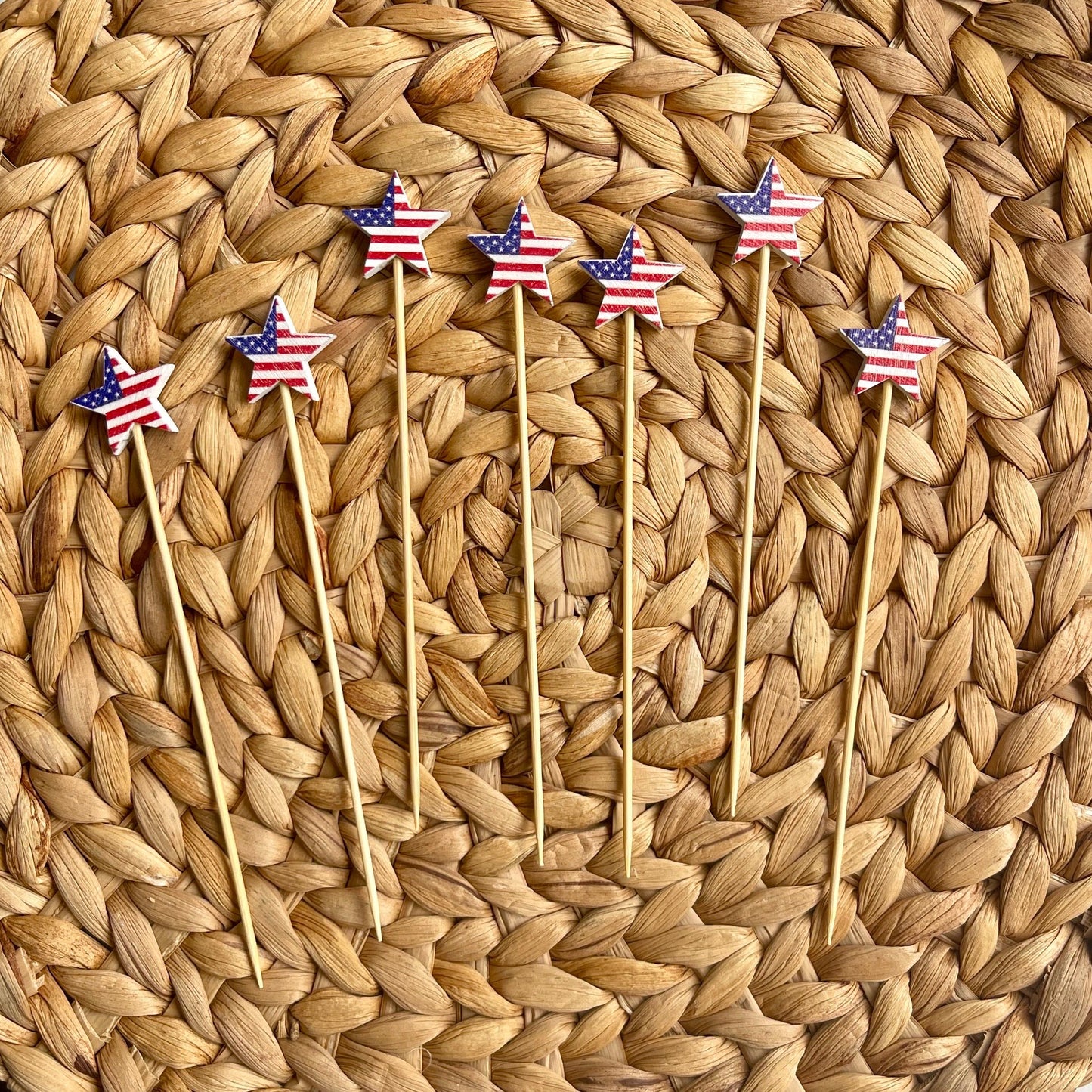 American Flag Star Cocktail Picks